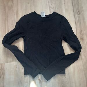 old navy black ribbed long sleeve t-shirt
